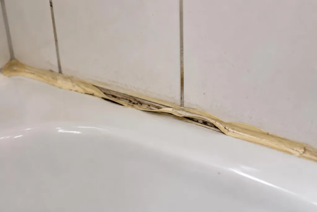 Kitbedrijf Leidsche Rijn – loslatende kit naast het bad